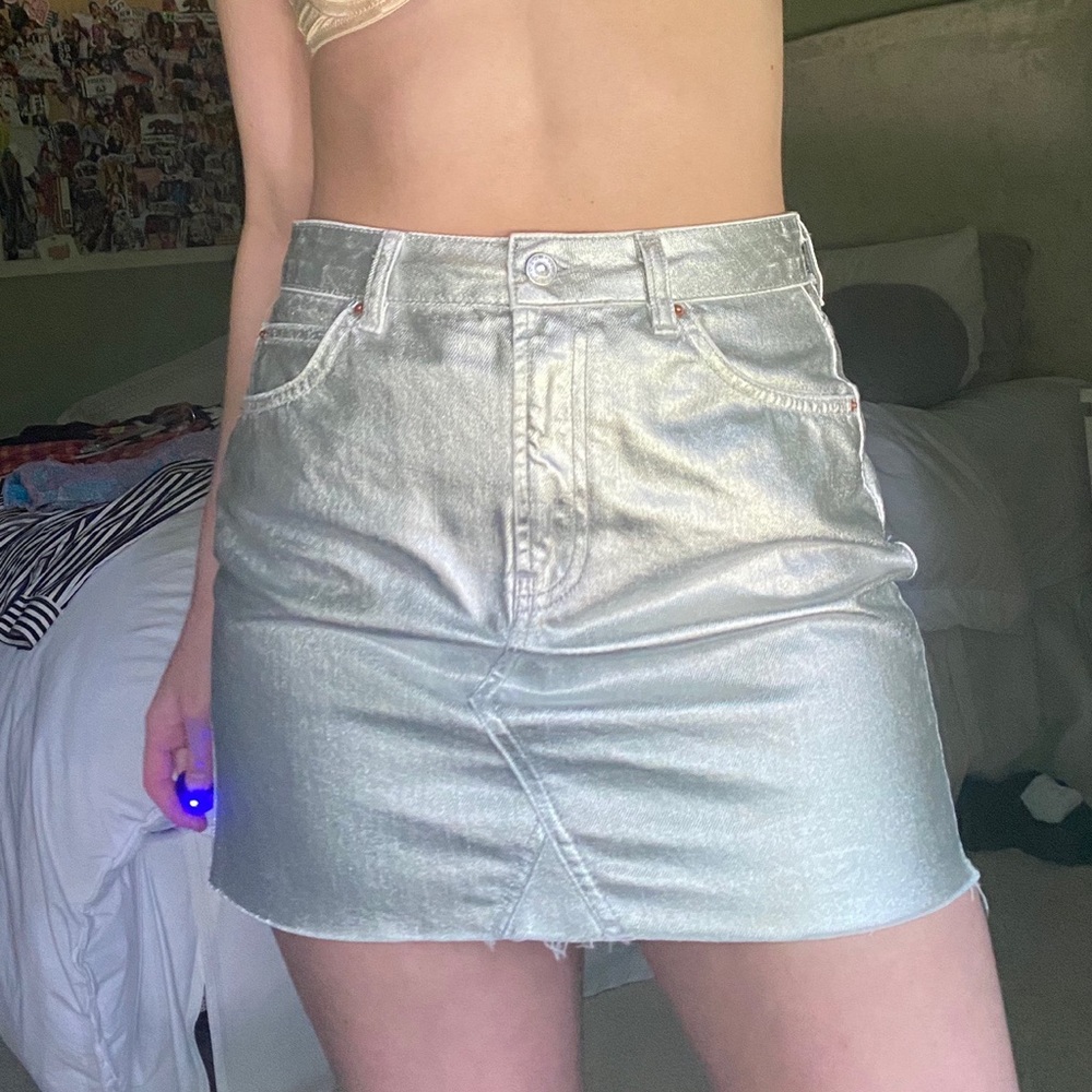 Metallic Skirt from Topshop